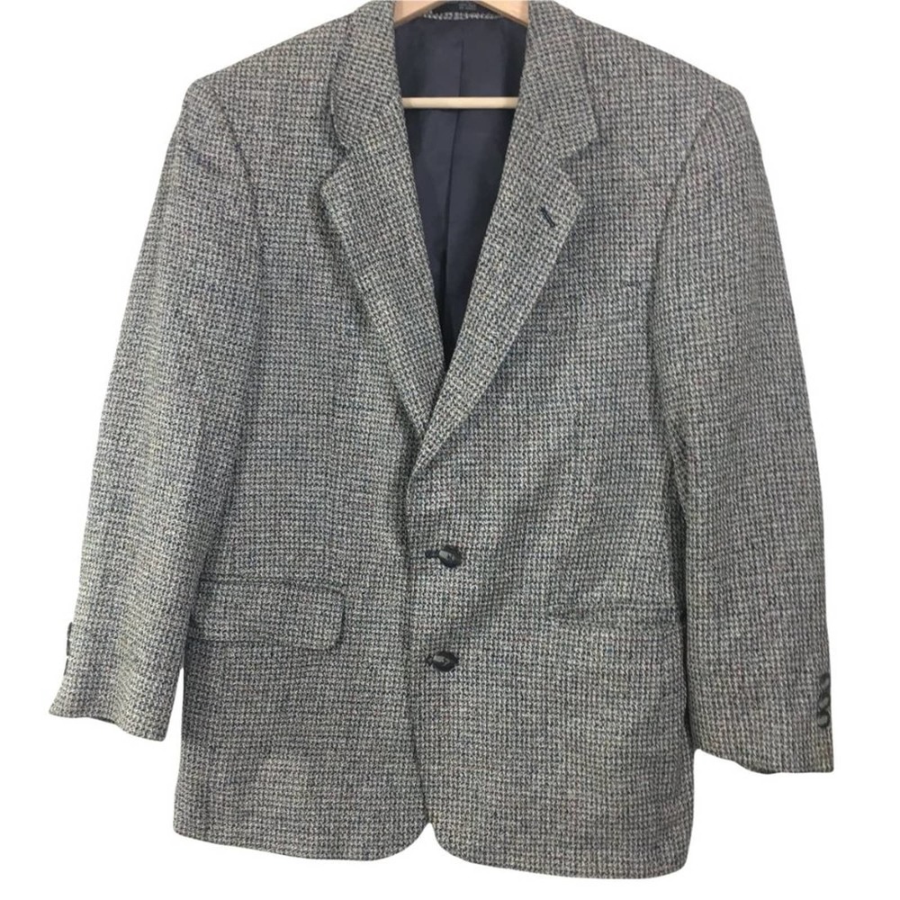 Petrocelli Multicolor Houndstooth Silk Suit Blazer Sport Coat